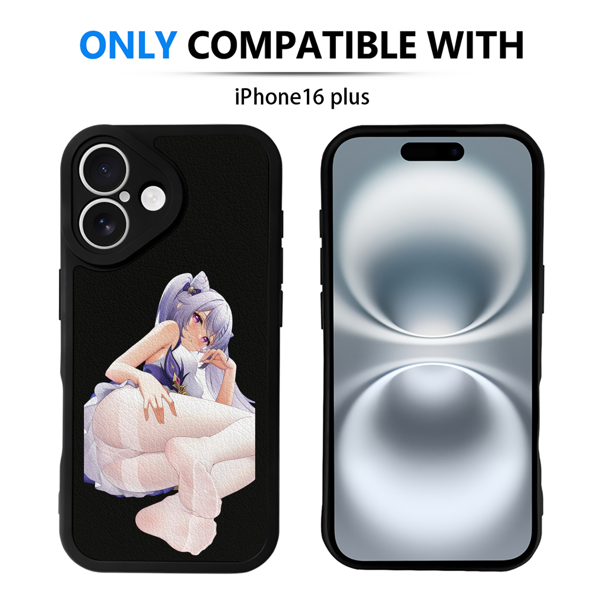 げんし神 刻晴 こくせい genshin Kokusei 【iPhone 16シリーズ対応】シリコンスマホケース（レザー調） 材質：シリコン